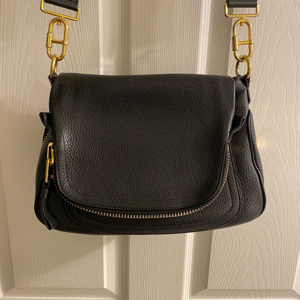 Tom Ford Jennifer Black Leather crossbody bag